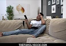 TheFamilyDick Com - Teen Latino Jay Seabrook with Leo Silva & Tim Hanes in Garage Threesome Fun.