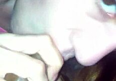 White Girl Sucks Hard Cock in Deep Blowjob Action