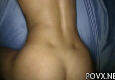 Horny teen sucks cock in missionary POV