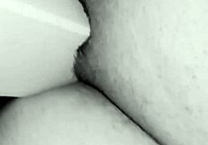 Novinha masturbates solo with shaved hairless body