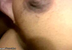 Black Tranny With Blonde Hair Strips, Wanks, and Sucks Big Cock