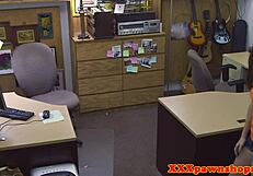 Busty Pawnshop Teen 18+ Sucks Cock Hidden?