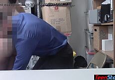 Nervous Teen 18+ Shoplifter Fucks Way Out Of Trouble