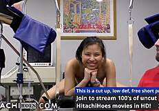 freshman raya nguyen moaning as doctor tampa uses toys on her pussy for orgasms in florida college physical