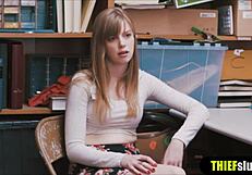 i roughly fuck the cute shoplifter with pale skin in doggystyle