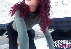 Hottest amateur webcam girl strips naked and has sex on cam.