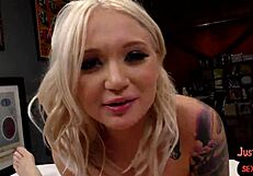 Tattooed Babe With Hairy Pussy Sucks And Rides Boyfriend's Dick In Pov