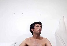 He Performs Striptease Revealing Huge 25 Cm Cock Squirting