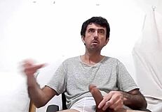 He Performs Striptease Revealing Huge 25 Cm Cock Squirting