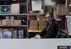 Tight teen shoplifting busted and fucked.