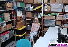 Riley Star the blonde teen burglar gets punished with big cock