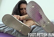 my stinky feet crave tongue cleaning in femdom pov