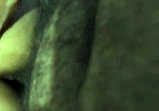 Husband feels his wife’s wet pussy during massage