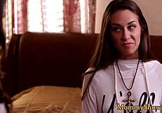 stepmom pleasures teen with oral love