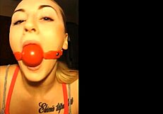 Gagged Blonde Secret in Bondage