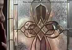 hot girls in bikinis get busted during a cfnm handjob session, their boobs and tits exposed