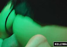 Kelly Madison and Audrey Royal get COVERED in CUM during masked cumshot