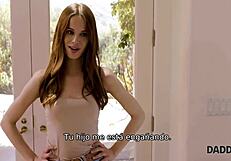 daddy4k's handsome guy helps fiery redhead hottie seek revenge on her son