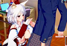 Eroge Koikatsu Touhou Inubashiri Momiji Breast Rubbing 3DCG Big Tits Anime