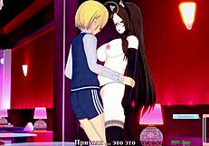 Student fucks cat-girl hard in every position!