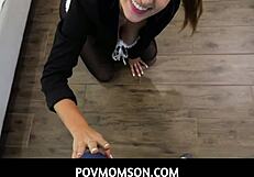 Kenzie Love and Jessica Starling get their big asss licked and fucked as MILF stepmoms