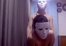 vietnamese couple in hotel room