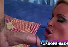 Sexy Blonde MILF Gets Deepthroat Blowjob!