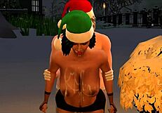 sims 4 christmas with goths bella gives santa more than cookies