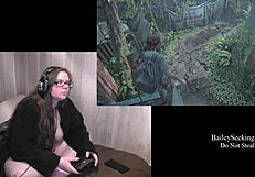 Naked Brunette Plays Last of Us 2 Part 9
