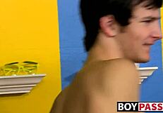 Young Skinny Gay Lovers Suck Dick Before Anal Fuck Fest