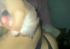 Latina amateur sucks cock in foursome