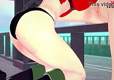 Misato Katsuragi in a short Evangelion scene