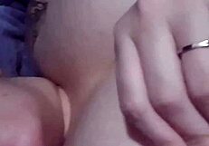 Chubby BBW MILF hotwife masturbates with dildos in shaved pussy