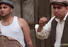Brunette and beaver receive a good arousing tush spanking in turn