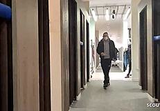 Lia Louise And Freudin Engage In Scandalous Threesome Roleplay In Public Dressing Room