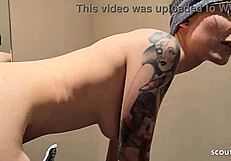 Lia Louise And Freudin Engage In Scandalous Threesome Roleplay In Public Dressing Room