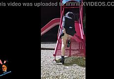 Hey, check out this butt plug adventure in the park.