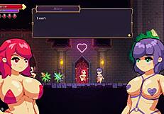 Scarlet maiden hentai threesome with musician spanking