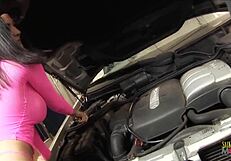 I got extra service from horny mechanics with big cocks