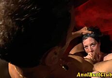 Woman with round ass receives oral treatment