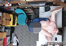 petite teen in police uniform sucks old man's cock