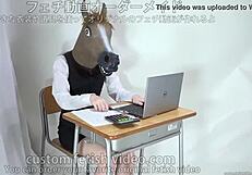 Giant Balloon Stretches Pregnant Woman's Maternity Wear