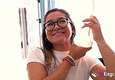 Beth choy deepthroats in reality pickup casting!