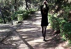 Outdoors Getting Naked in Public Park Barcelona