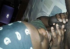 Fat bbw sucks cock deep