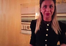 gold digger strips naked in hotel for risky anal play