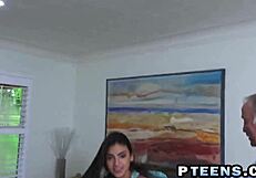 Pteen 18+ Brunette Babe Sucks Hard