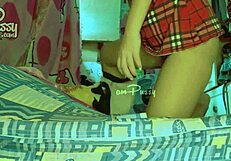 ice cream drips in teen 18+ pussy close-up