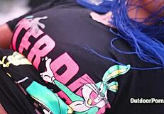 Public Pussy Licking By Ebony Babe In Outdoor Lesbian Fun