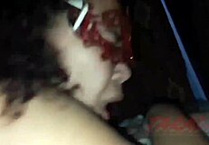 My slut moans with the dick in her ass during massage.